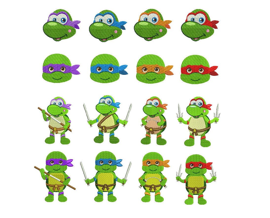 Ninja turtle machine embroidery pattern design by stitchvalley Ninja turtle machine embroidery pattern design by stitchvalley