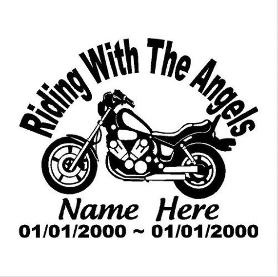 In Loving Memory Of Memorial Decal Motorcycle By Cardecalswindow