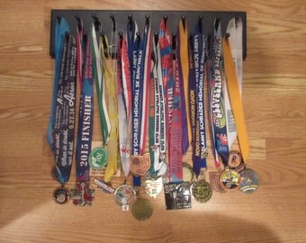 21 Peg Running Medal Holder Display Rack