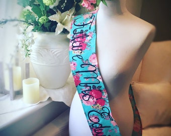 vintage bride to be sash