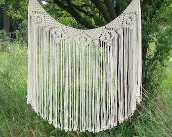 Macrame curtain, bohemian decor, wedding backdrop, macrame wall hanging, hippie decor