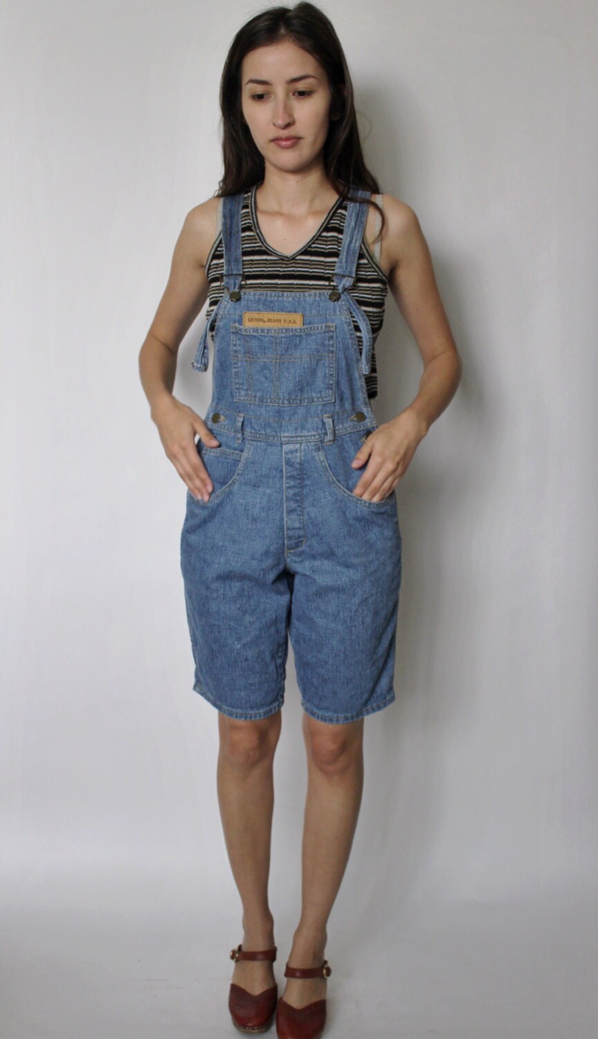 Vintage Denim Overalls Guess Overalls Fitted Overalls