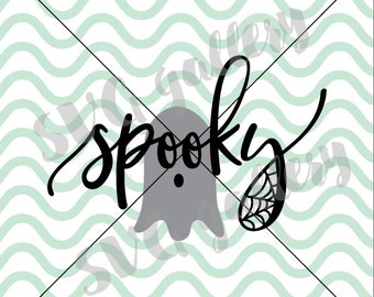 Halloween SVG, spooky SVG, Digital cut file, spider web svg, boo svg, ghost svg, commercial use OK