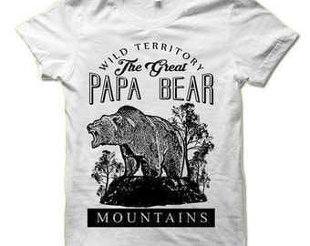 Papa Bear Shirt. Cool Father's Day Gift. Father to Be T Shirts. Cool Baby Shower Gift. Papa Bear T-Shirt.