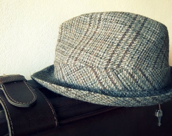 Men's hat, fedora hat, vintage hat, made in FRANCE