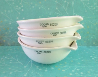 Four Vintage Porcelain Shallow Coors Bowls