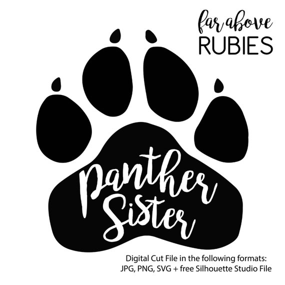 JPG Panther PNG School Mascot Pride Paw SVG Sister digital JPG Panther PNG School Mascot Pride Paw SVG Sister digital