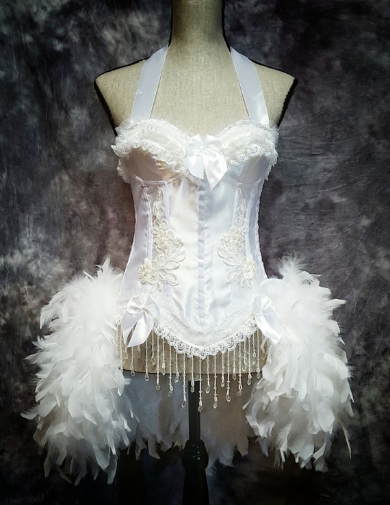 Victorian bridal lace corset