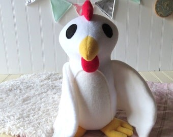 white chicken plush