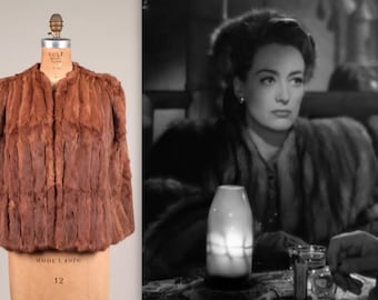 1940s glamorous fur cape • vintage 40s coat • evening coat