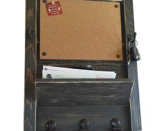 Corkboard, Entryway key hooks, mail organizer