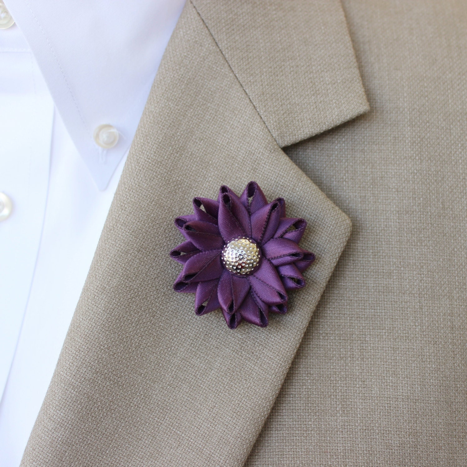 Mens Lapel Pin, Mens Flower Lapel Pin, Mens Wedding