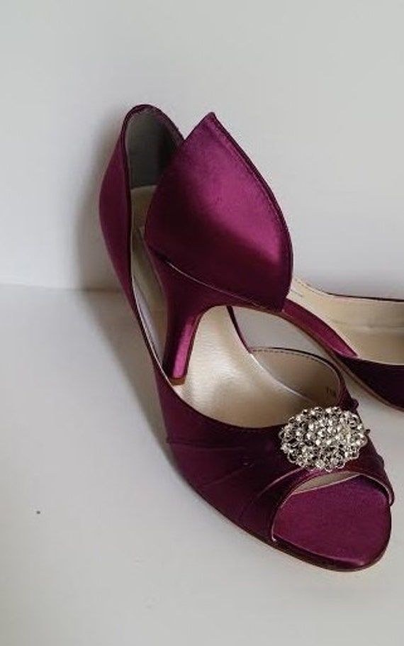 Burgundy Wedding Shoes Burgundy Bridal Shoes with Vintage