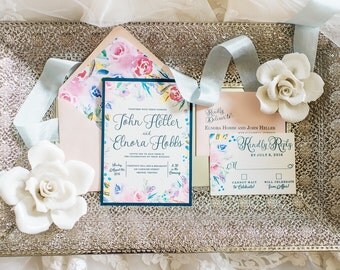 Watercolor Wedding Invitation - SAMPLE | water color wedding invitations