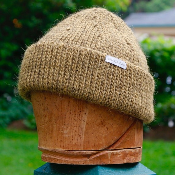 Gold wool beanie or watch cap Canadian toque beanies for