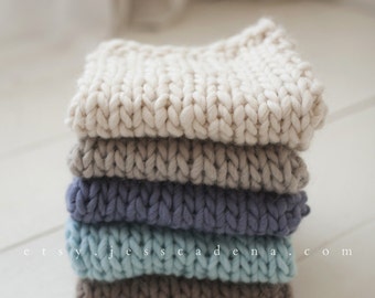 Alpaca wool mini blanket newborn photography prop layers
