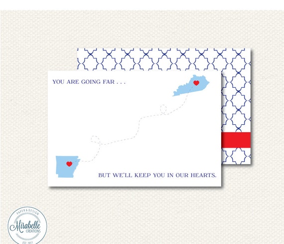 CUSTOMIZABLE NOTE CARD -- Going Away Collection -- Mirabelle Creations Il_570xn