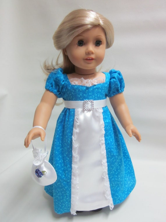 Regency Era Dress 18 inch American Girl Doll Clothes