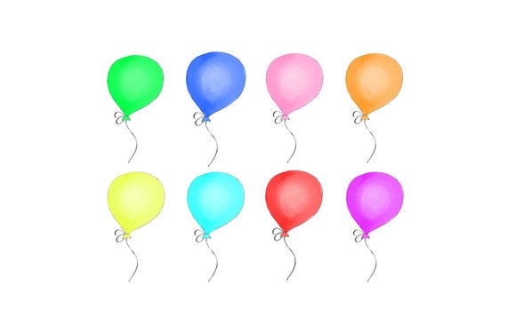 Balloon Clipart Multi Colored Balloons Birthday Balloons