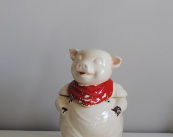 Vintage Shawnee Ceramic Smiling Pig Cookie Jar Kitchen