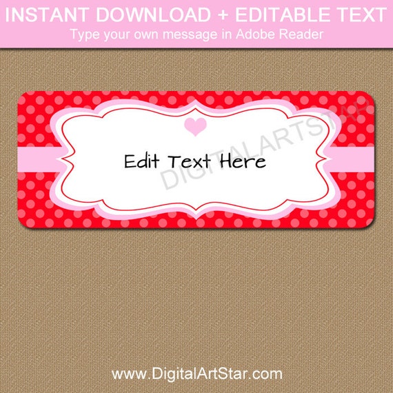 Cute Valentines Day Address Labels - DIY Printable ...