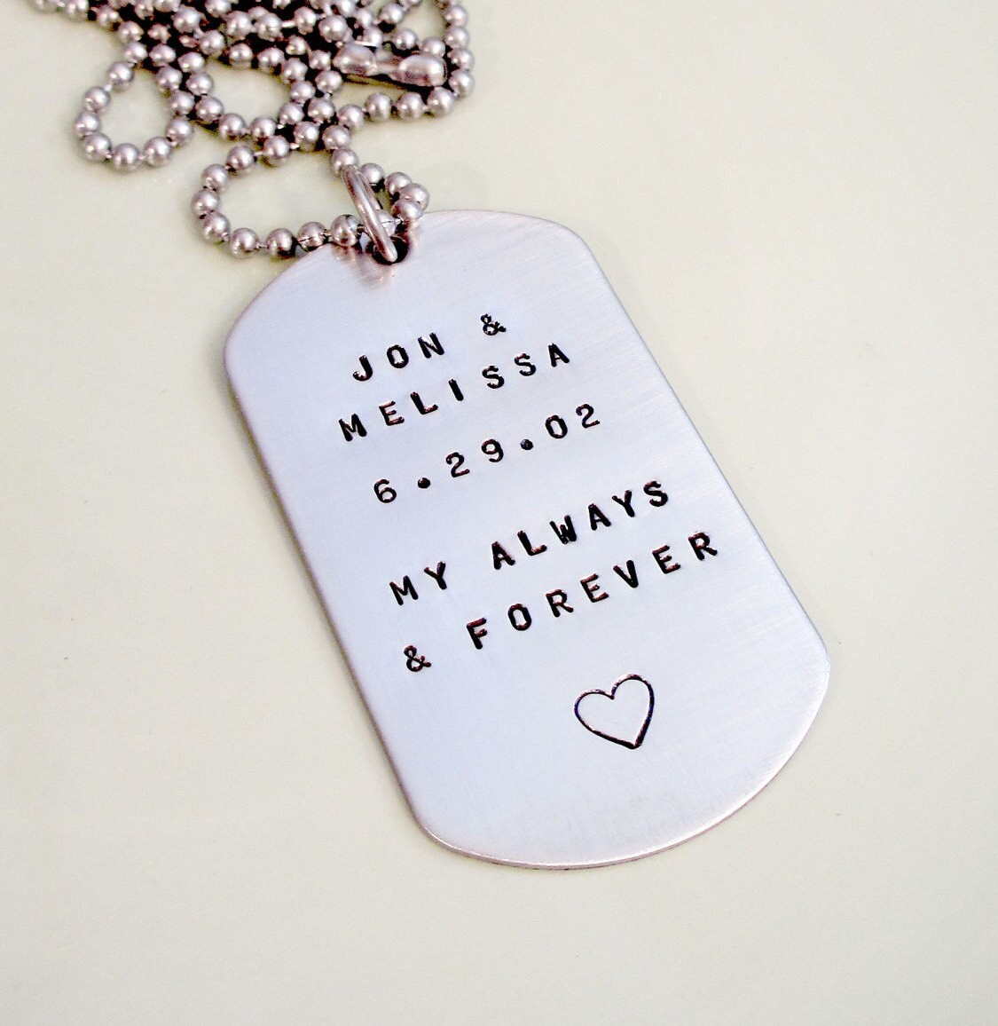 Personalized Dog Tags Anniversary Wedding Mens Necklace My