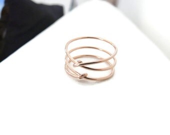 Criss Cross Ring/ Rose Gold Ring/ Rose Gold Fill/Women Rings/ Handmade Jewelry For Her