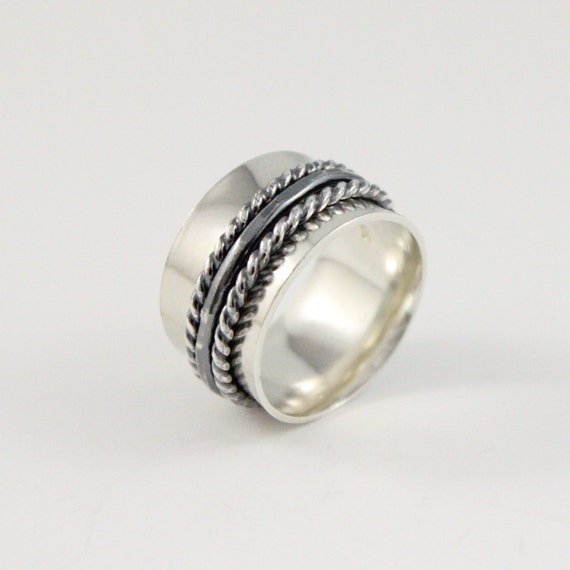 Spinner Ring for Women Triple Spinning Ring Anxiety Ring