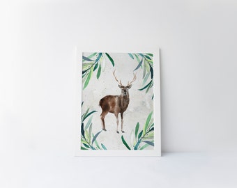 watercolor deer | etsy watercolor deer | etsy