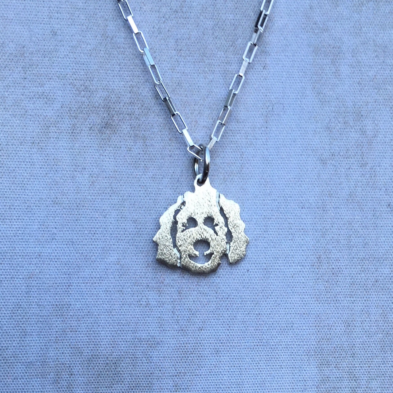 Clyde Goldendoodle Labradoodle Pendant / Charm in Sterling