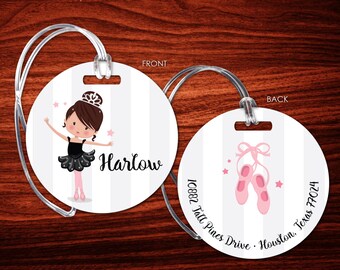Ballet Bag Tag, Personalized Ballerina Bag Tag, Ballet Luggage Tag, Gifts for Ballet, Sports Bag, Custom Bag Tag, Personalized Gift