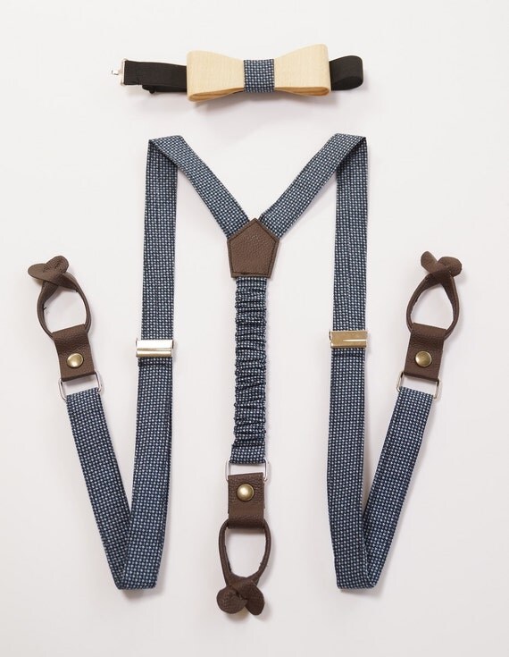 2 Pièces Bretelles Avec Paillettes Aargent Noeud Papillon Paillettes - Foto 2