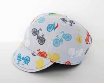 Baby cycling hat, Baby boy hat, Baby cap, Reversible hat, Toddler's cap, Kid's cap, Bicycle hat, Multicolor