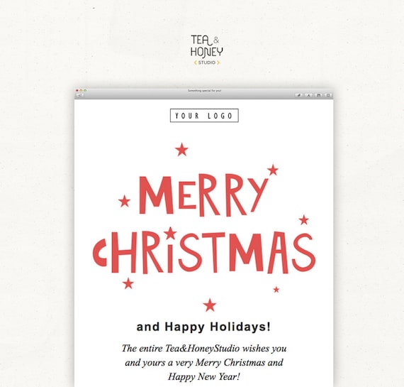 Christmas Email Newsletter Greetings HTML Mailchimp Marketing