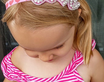 Toddler Love Elastic Headband; Kid's Elastic Headband; Baby Heart Headband; Love Headband; Kid's Rhinestone Headband; Fun Kid's Headband