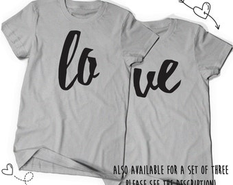 Valentines Day Matching Couple Love T-Shirt T Shirt Tee Mens Girlfriend Boyfriend Husband Wife Lo Ve Shirts for Couples Valentines Day Gift