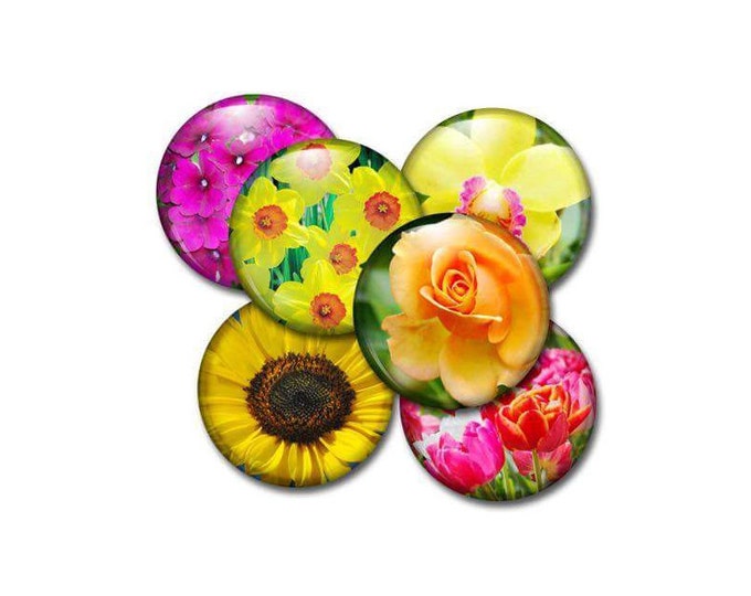 Floral Magnet Gift - Gifts For Her - Floral Party Favors - Garden Magnets - Floral Decor - Fresh Flowers - Gift Under 10 - Gift Ready