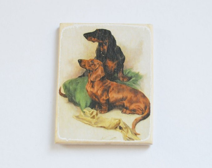A Couple Of Dogs // Breed Dachshund // Wooden Magnet // Home Decor // Best Trends For All 2016