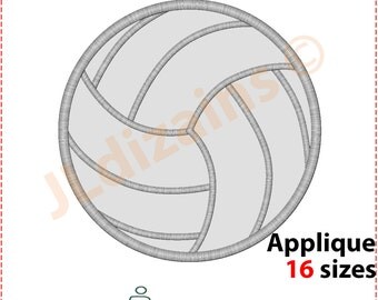 Volleyball Applique Design. Volleyball embroidery design. Embroidery designs volleyball. Embroidery applique. Ball Machine embroidery design