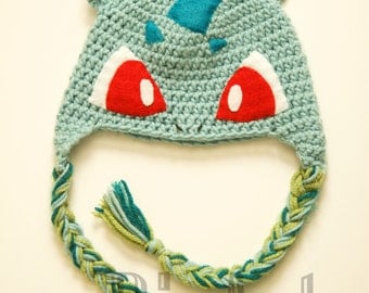 Bulbasaur Crochet Hat | Bulbasaur Costume Hat | Pokemon Winter Beanie