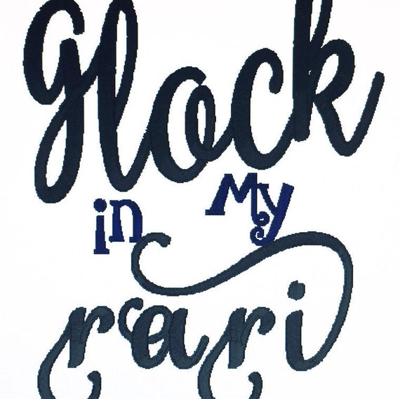 Glock in my rari Embroidery Design Digital by SpreadingThread