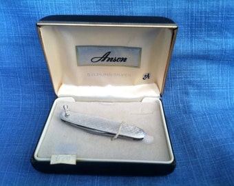THE PERFECT GIFT Vintage Anson Sterling Silver Key Chain knife nos
