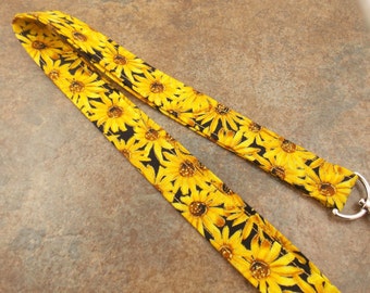 Lanyard Sunflower Lanyard Teacher Lanyard Nurse Lanyard Daisy Lanyard Sunflowers Work Lanyard Sunflower Keychain Flower Key Holder