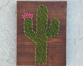 Made to Order String Art Cactus Sign