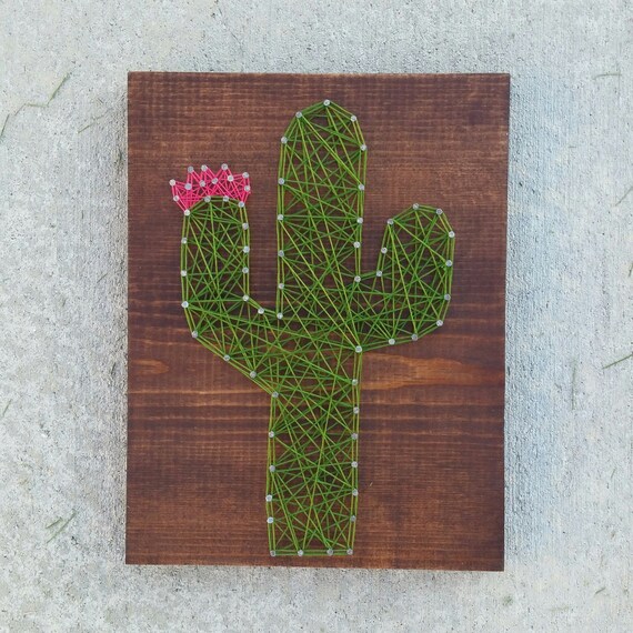 Made To Order String Art Cactus Sign