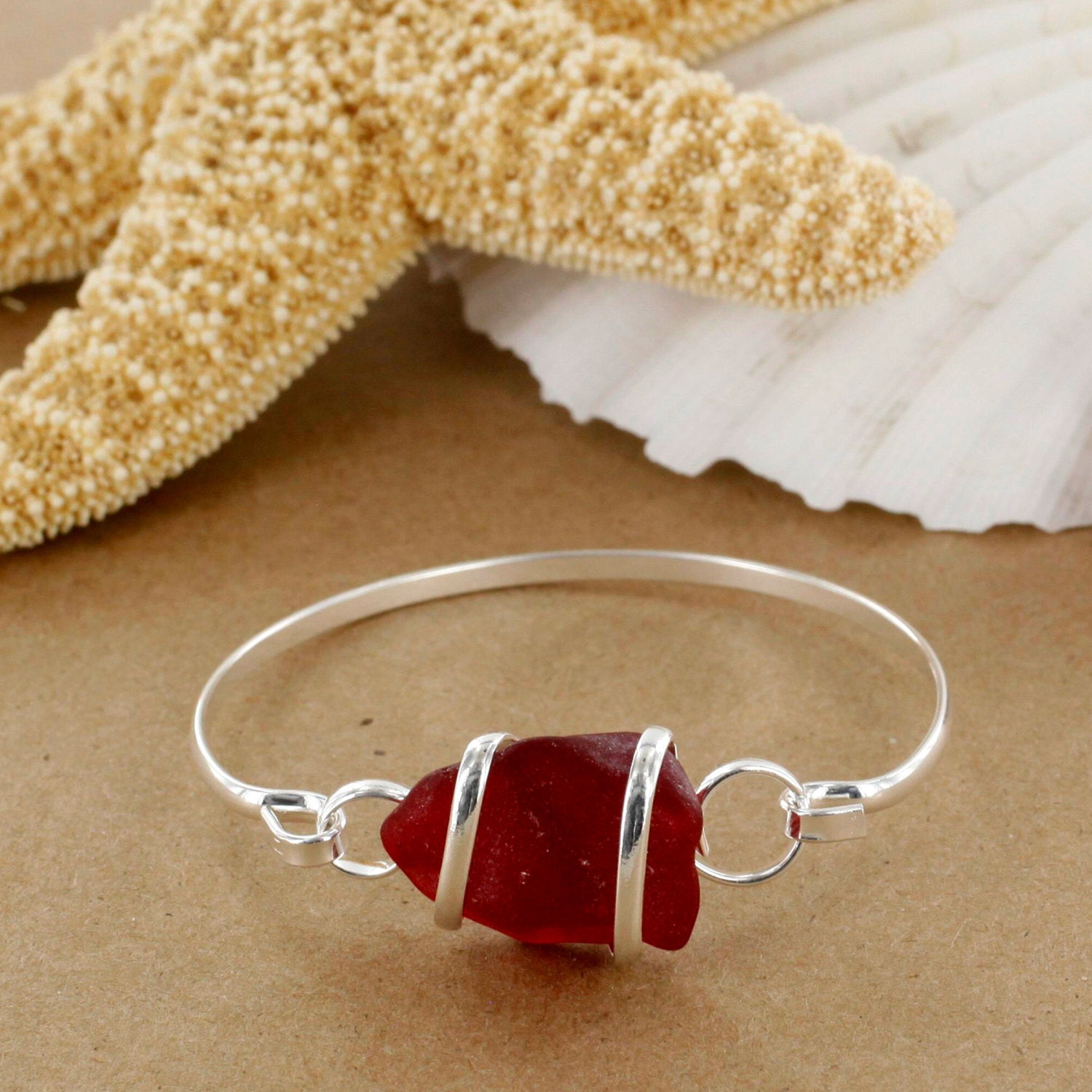 Red Sea Glass Bracelet