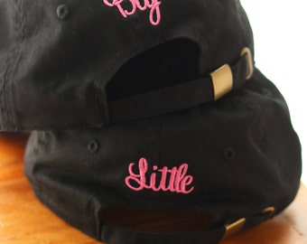 Back Sorority Embroidery Upgrade For Your Monogrammed Hat - Little - Big - Sorority Hat -