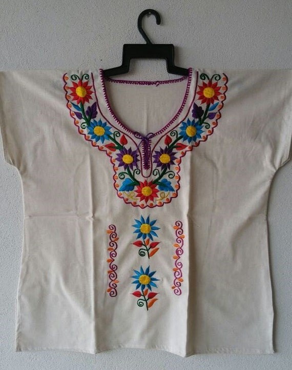 Embroidery mexican Blouse 3X Large mexican top Folk boho