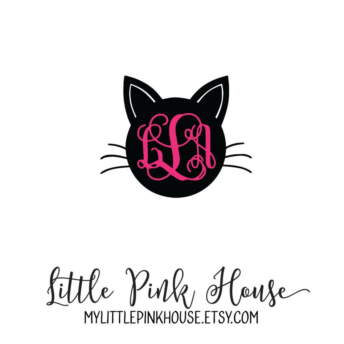 Download cat monogram SVG cat svg black cat svg black cat kitty