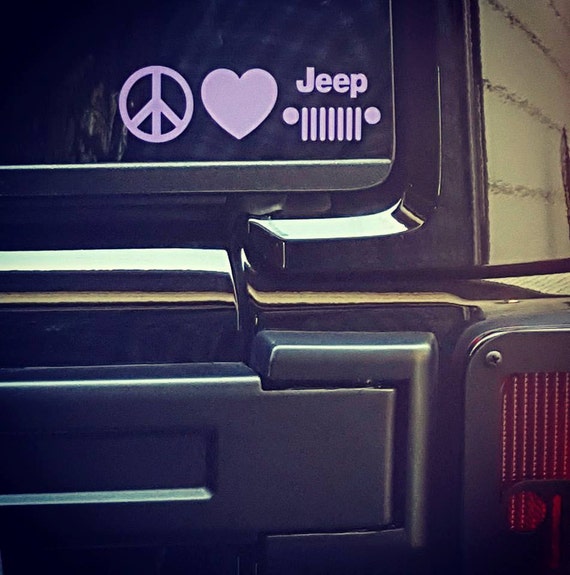 Download Peace Love Jeep Decal
